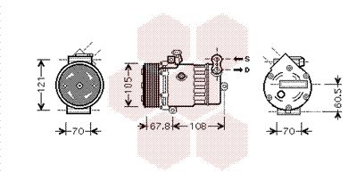 VAN WEZEL Компрессор, кондиционер 3700K477